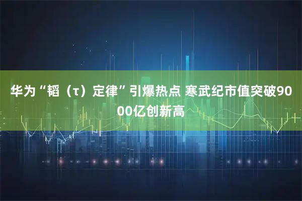 华为“韬（τ）定律”引爆热点 寒武纪市值突破9000亿创新高